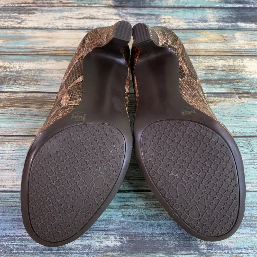 Jessica Simpson Pumps Womens Size 6.5B Brown Leopard Print Dress Shoes